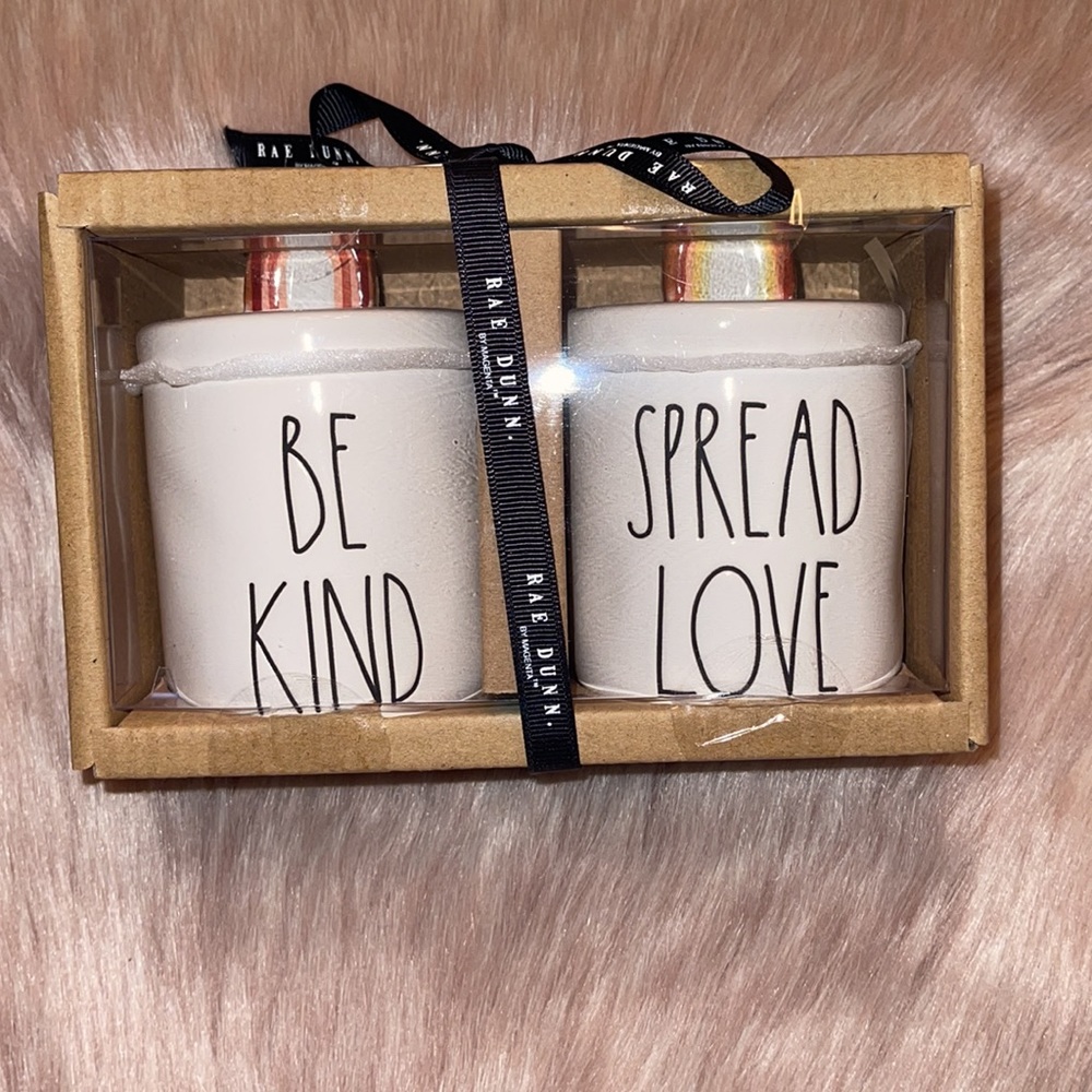 RAE DUNN  |  BE KIND & SPREAD LOVE Canister Set